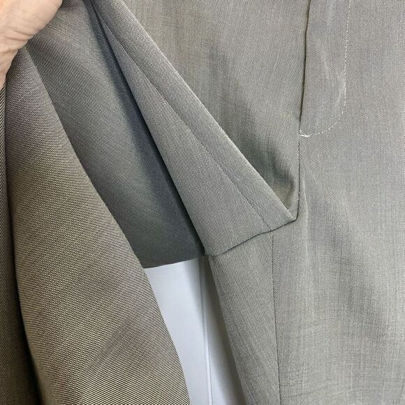 Perry Ellis Portfolio Men's 38x32 Grey Flat Front Dress Pants Trousers Slacks - Picture 10 of 15